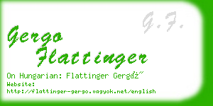 gergo flattinger business card
